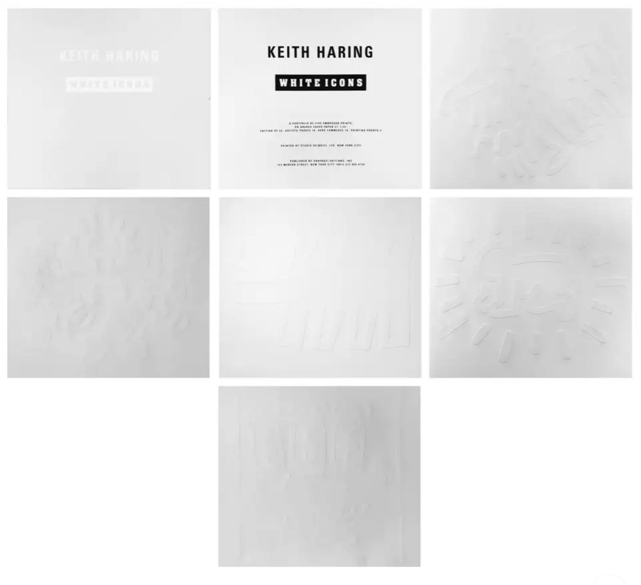 Keith Haring, “Three Eyed Monster,” 1990. (From the White Icons Series)