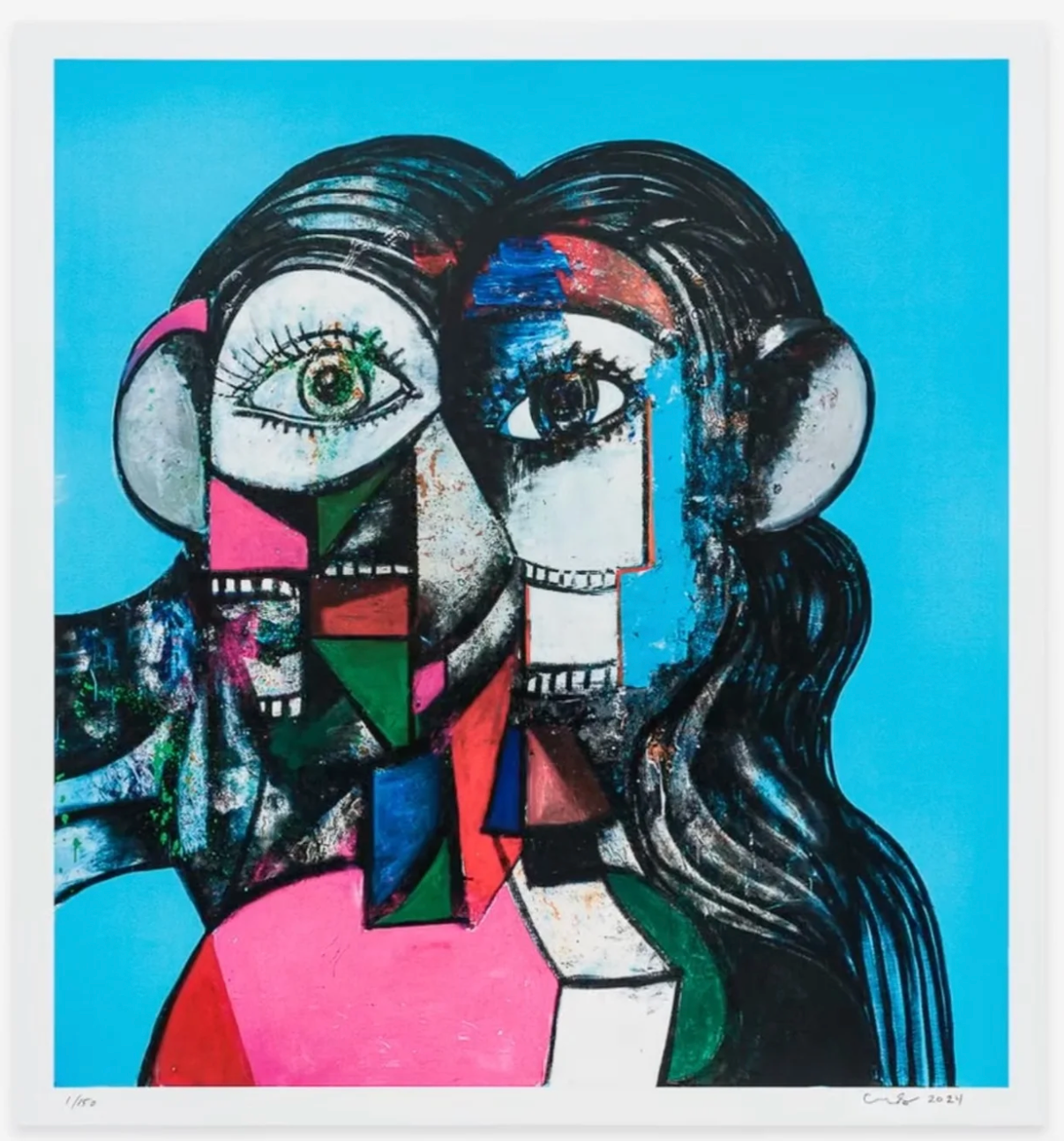 George Condo. Prismatic Head Composition. 2024.