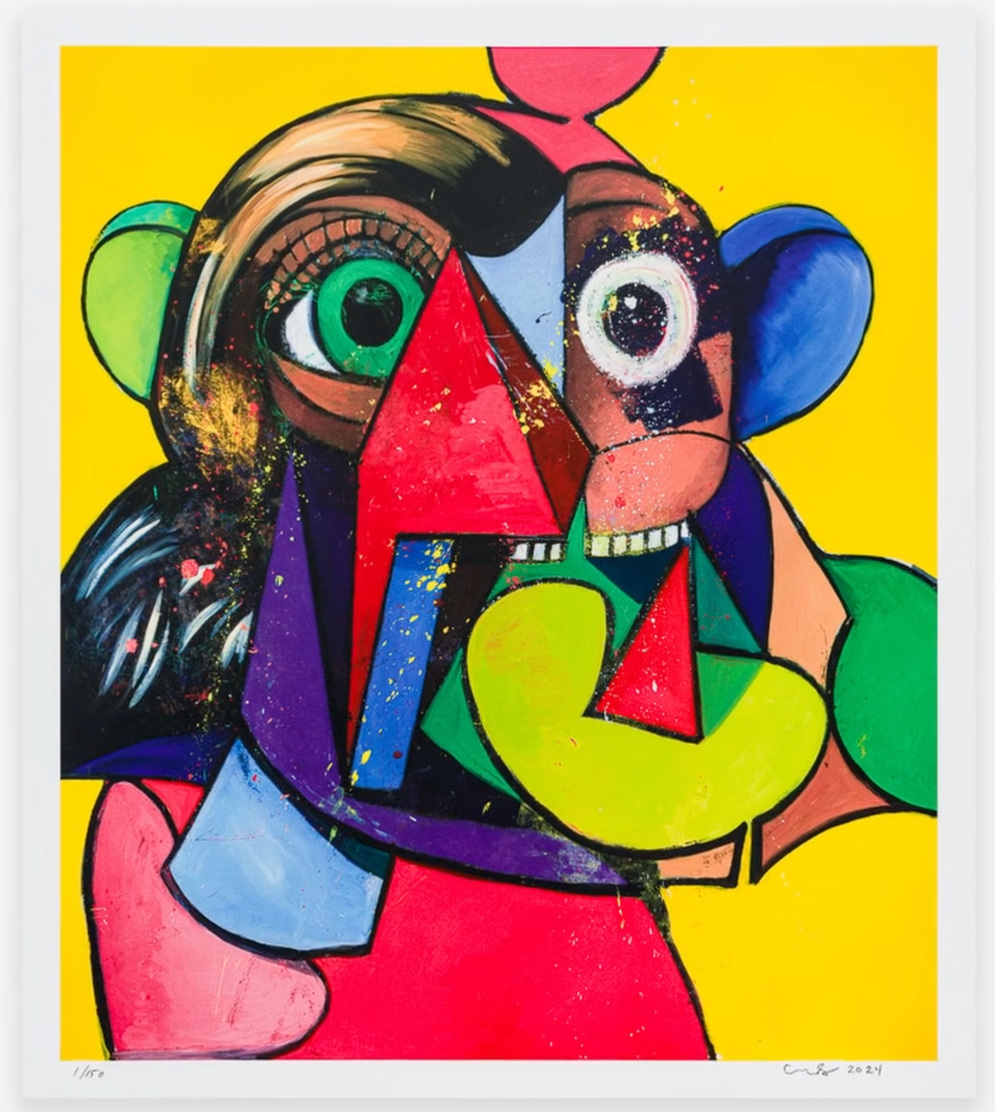 George Condo. Portrait and Head. 2024.