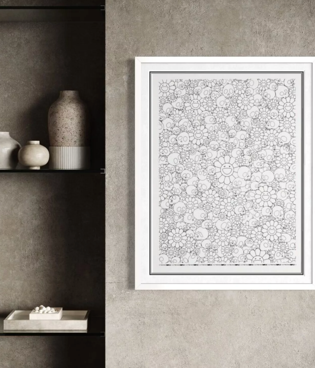 Takashi Murakami. Flowers and Skulls (Complexcon Edition), 2023.