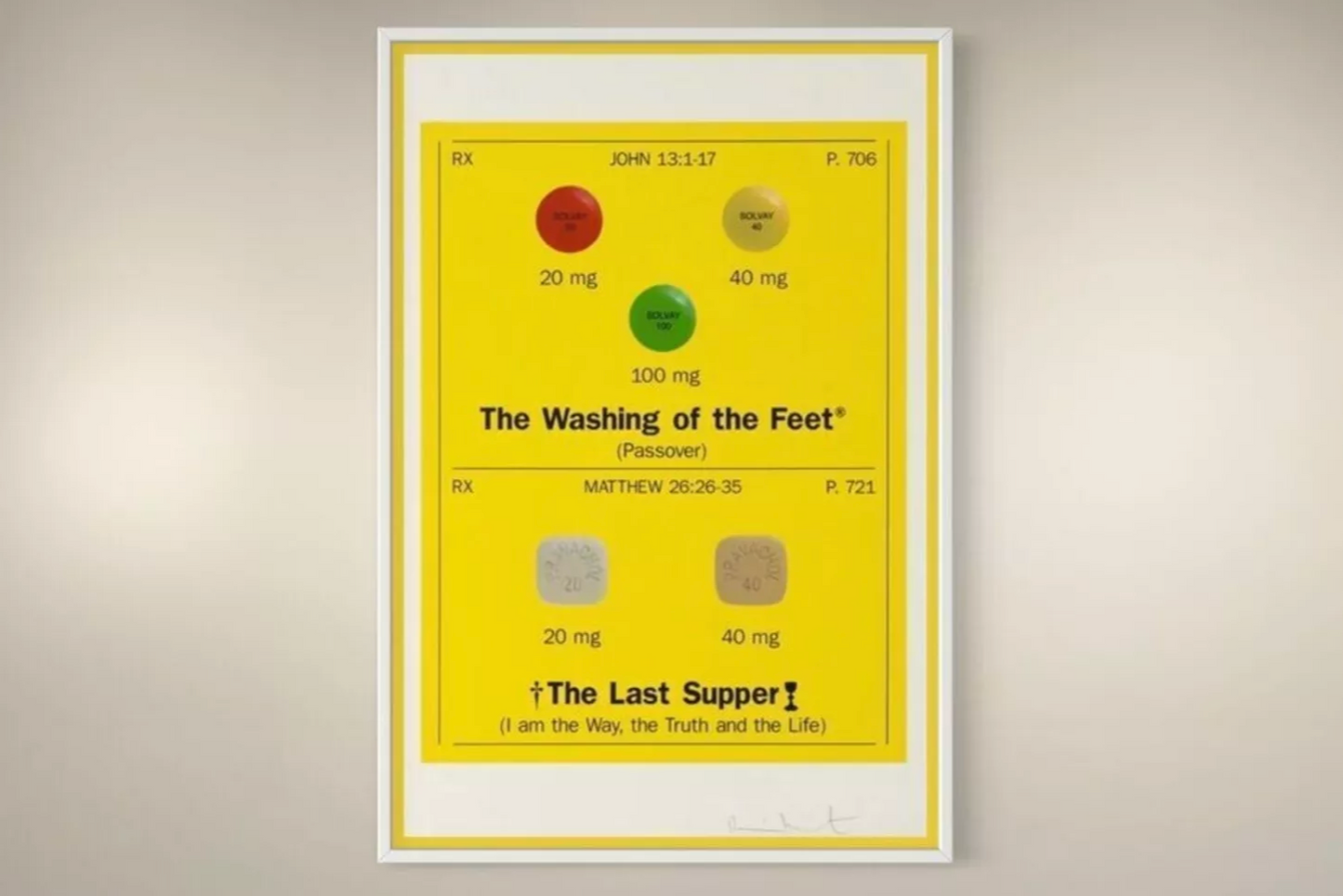 Damien Hirst. XI JESUS IS NAILED TO THE CROSS THE WASHING OF THE FEET (PASSOVER) THE LAST SUPPER (I AM THE WAY, THE TRUTH AND THE LIFE)., 2005.