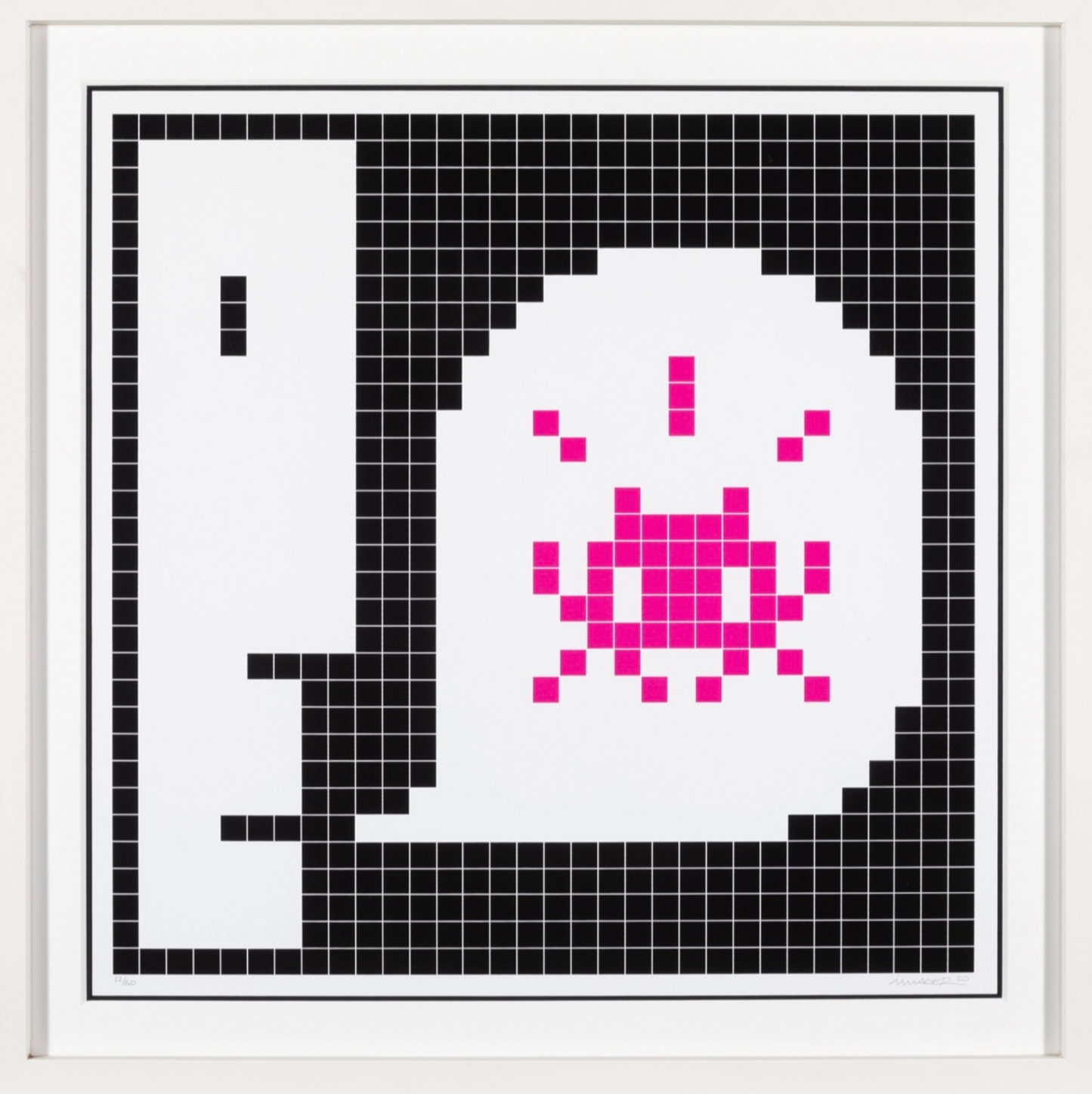 Invader. ALERT! (Pink Variant), 2021.